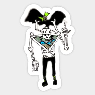 SKULL BIRD Sticker